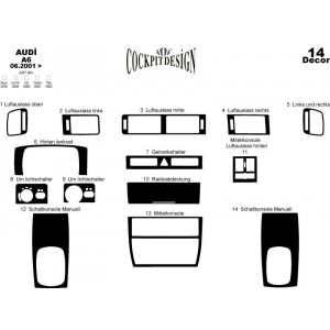 Audi A6 Maun Kaplama 2001-2004 14 Parça