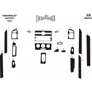  Chevrolet Captiva Maun Kaplama 2007-2012 19 Parça 