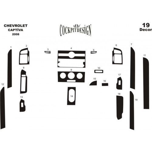 Chevrolet Captiva Maun Kaplama 2007-2012 19 Parça 