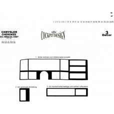 Chrysler Cherokee Maun Kaplama 1984-1997 arası 3 Parça 