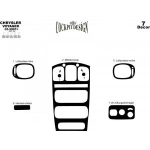 Chrysler Voyager Maun Kaplama 2001-2007 arası 7 Parça 