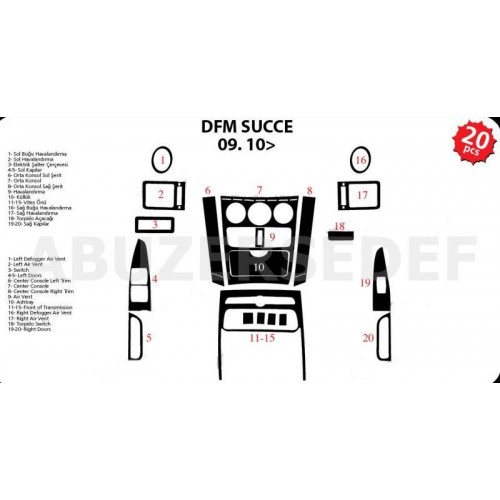 DFM Succe Maun Kaplama 2010 üzeri 20 Parça