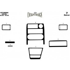 Hyundai Excel Maun Kaplama 1996-1999 arası 7 Parça