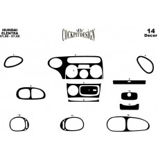 Hyundai Elantra Maun Kaplama 1999-2000 arası 14 Parça
