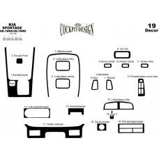 Kia Sportage Maun Kaplama 1994-1999 arası 19 Parça