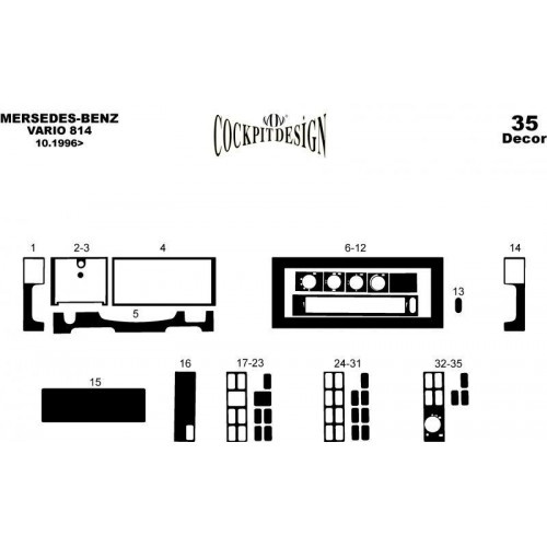 Mercedes Vario 814 Maun Kaplama 1996 üzeri 35 Parça 