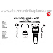 Mercedes ML 320 CDI 4 MATİK JEEP Maun Kaplama 2010 üzeri 15 Parça 