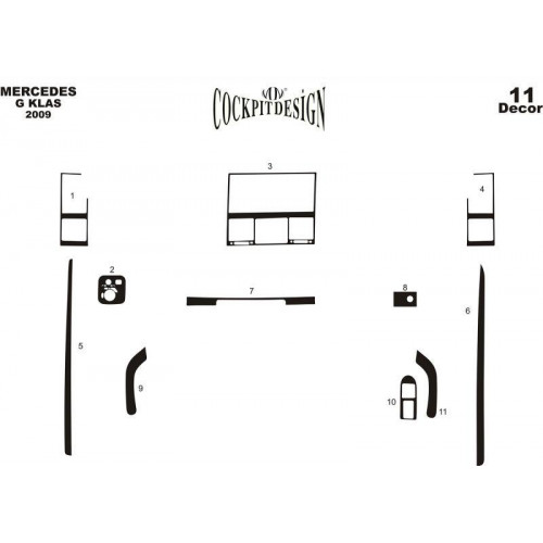 Mercedes GL Maun Kaplama 11 Parça
