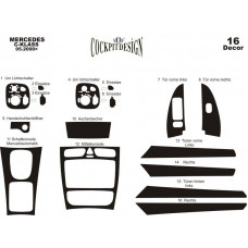 Mercedes C Serisi Maun Kaplama 2000-2006 arası 16 Parça 
