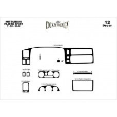 Mitsubishi Pajero Sport Maun Kaplama 1998-2002 ARASI 12 Parça