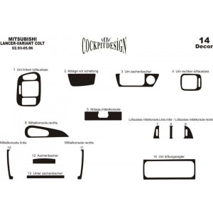 Mitsubishi Colt - Lancer Maun Kaplama 1992-1996 arası 14 Parça