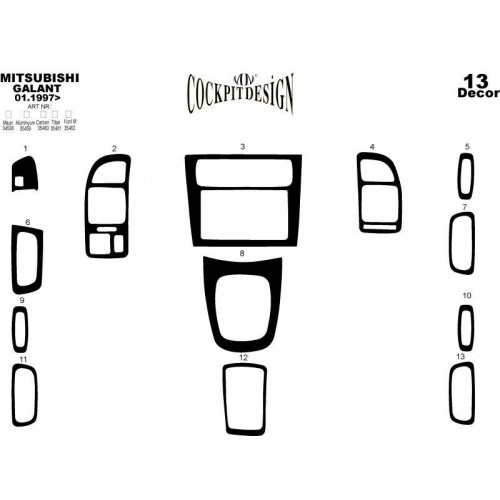 Mitsubishi Galant Maun Kaplama 1998-2002 arası 13 Parça