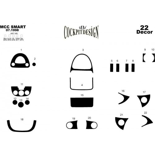 Mcc Smart Maun Kaplama 1998 sonrası 22 Parça