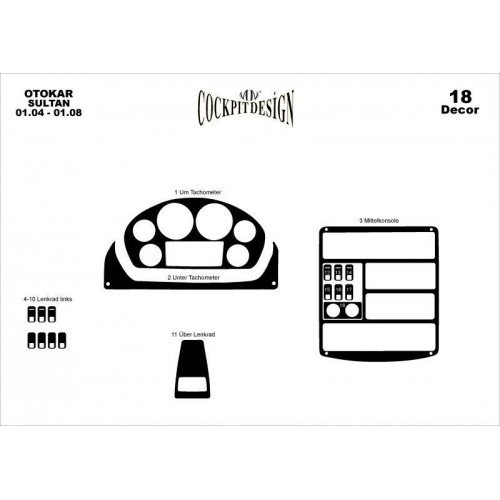 Otokar Sultan Maun Kaplama 2004-2010 arası 18 Parça 