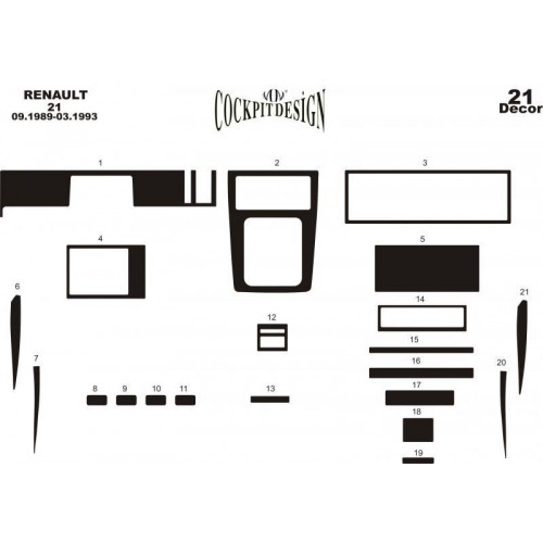 Renault 21 Manager Maun Kaplama 1989-1993 arası 21 Parça