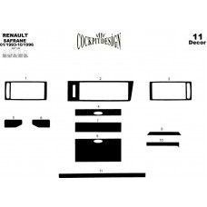 Renault Safrane Maun Kaplama 1993-1996 Arası 11 Parça