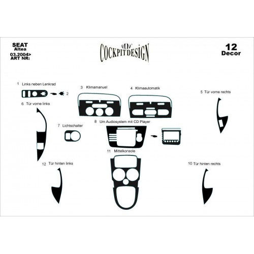Seat Altea - Toledo Maun Kaplama 2004 12 Parça