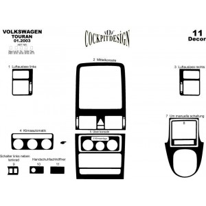 Volkswagen Touran Maun Kaplama 2003-2009 11 Parça