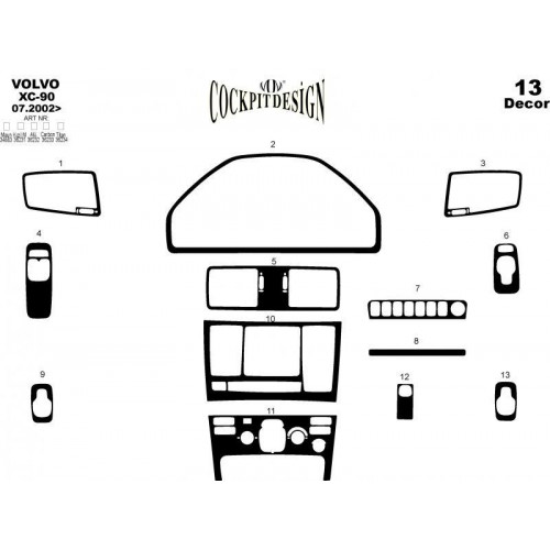 Volvo XC 90 Maun Kaplama 2002 13 Parça 