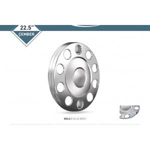 22,5'' BOMBELİ ÇEMBER MOD. METAL PASLANMAZ JANT KAPAĞI DOLU GÖVDE