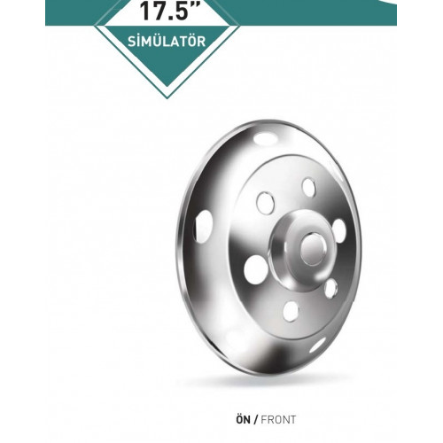 17,5" SIMULATÖR MODEL PASLANMAZ JANT KAPAĞI ÖN