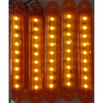 Parmak Led Lamba 9 Ledli Sarı 12-24 Volt