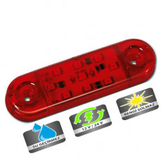 Parmak Led Lamba Oval 9 Ledli Kırmızı 12-24 Volt