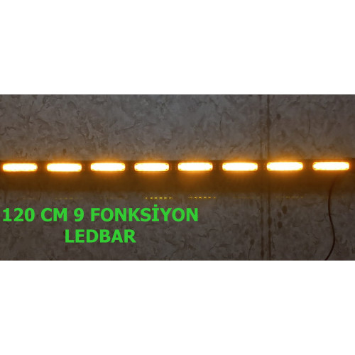 120 CM LED BAR 12-24 VOLT TEPE LAMBASI KROM