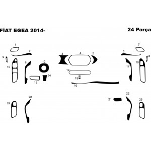 Fiat Egea Maun Kaplama 2014-2020- 24 Parça