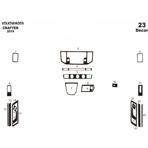 Volkswagen Crafter Maun Kaplama 2019 Sonrası 23 Parça