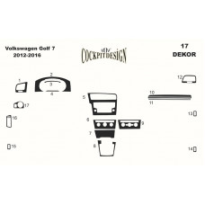 Volkswagen Golf 7 Maun Kaplama 2012 - 2016 17 Parça