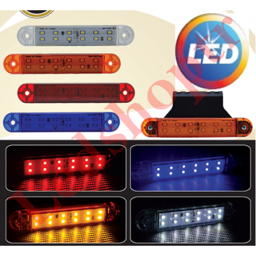 Led Lamba 12 Ledli Çift Sıralı Su geçirmez 12-24 Volt  2.Adet